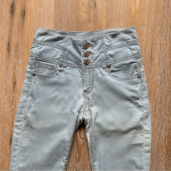 Wax Jean Mid Rise Skinny Light Wash - Size 7 - Picture 6 of 13